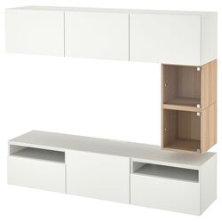 Living Ikea Besta/Eket/Lappviken sina sertar inchidere lina 180x42x166 (Alb) Thumb
