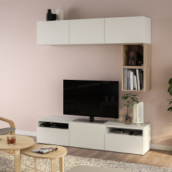 Living Ikea Besta/Eket/Lappviken sina sertar inchidere lina 180x42x166 (Alb)