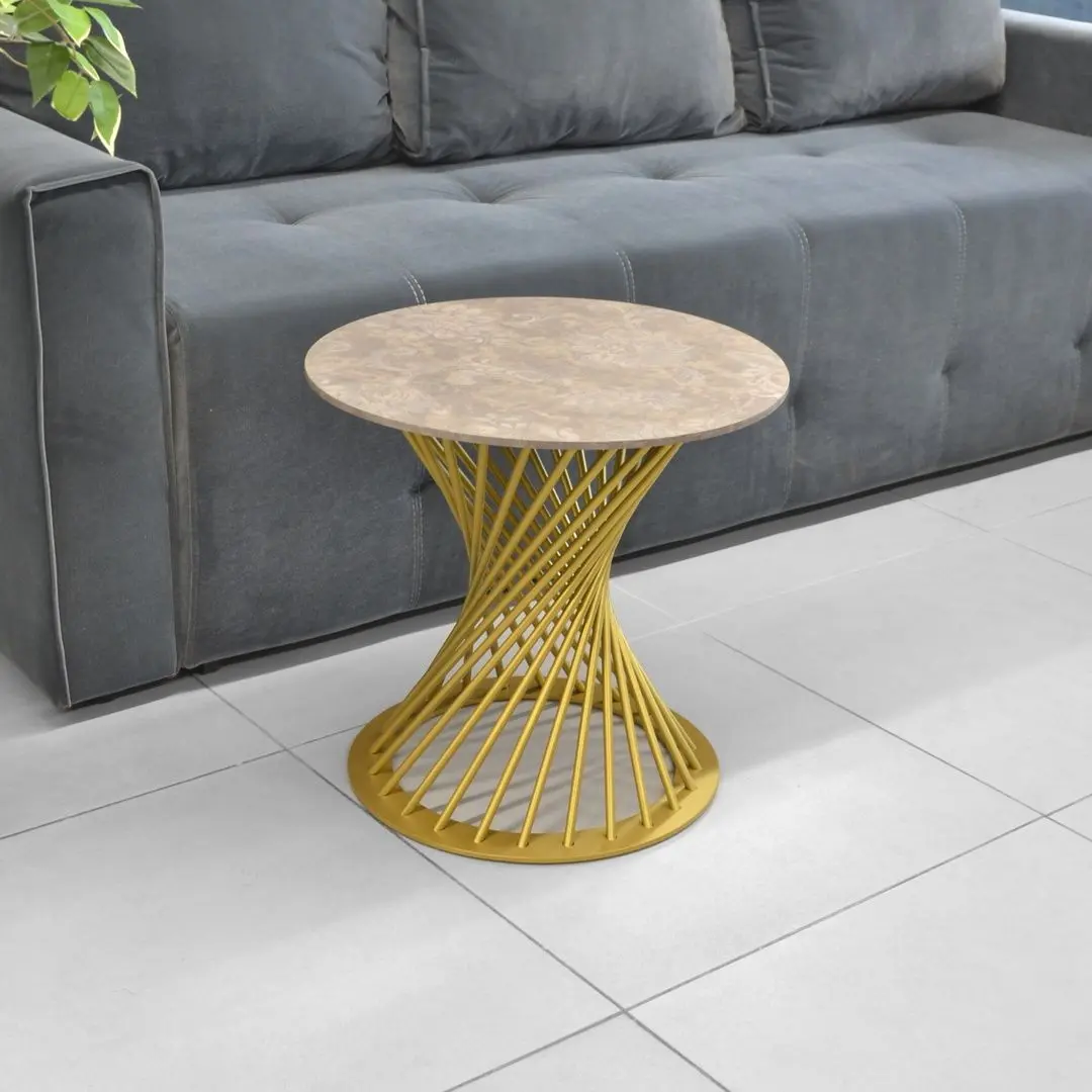 Masa pentru reviste DP Felicia (Beige/Gold)