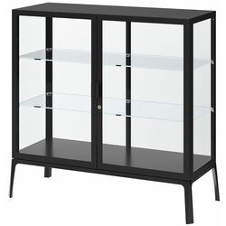 Vitrina Ikea Milsbo sticla 101x100 (Antracit) Thumb