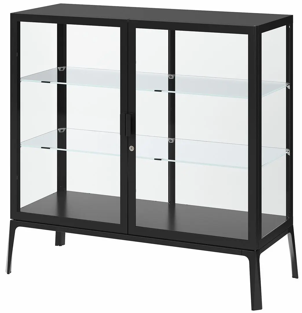 Vitrina Ikea Milsbo sticla 101x100 (Antracit)