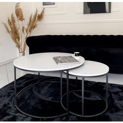 Set mese pentru reviste Tempo Kondela Iklin (White/Black)