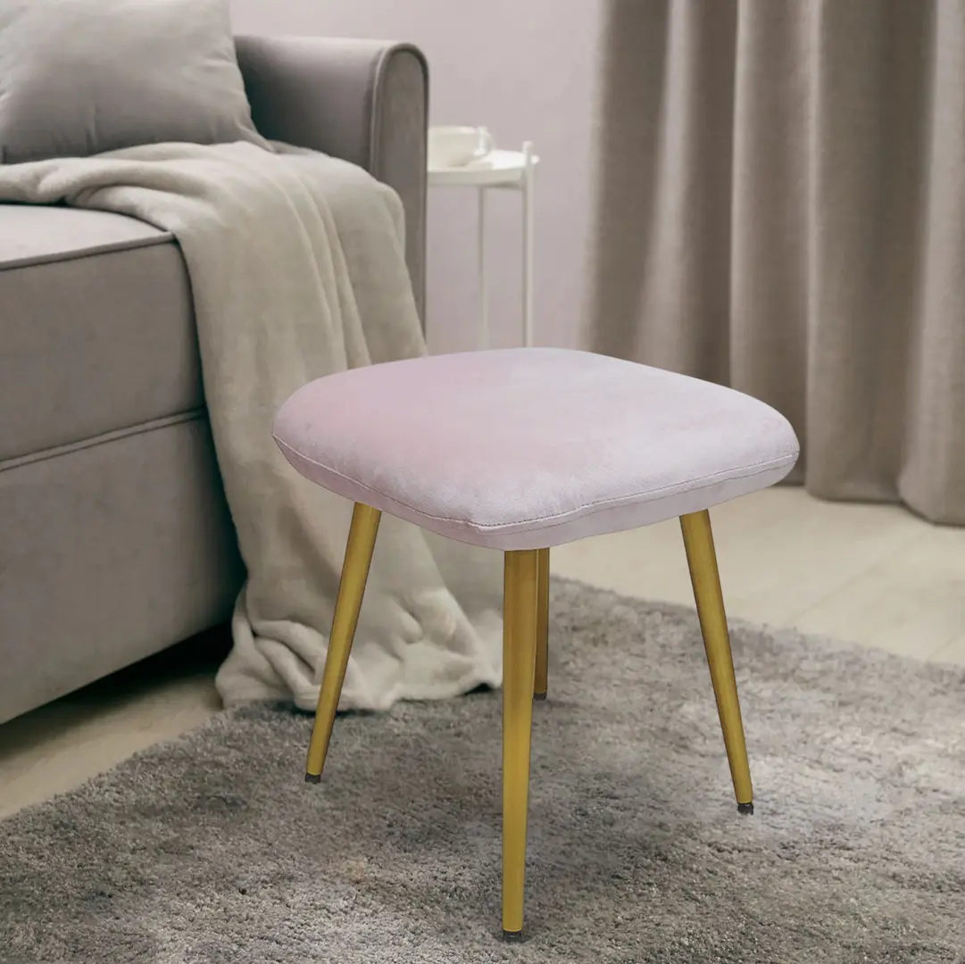 Табурет Tempo Kondela Terona (Light Pink/Golden)