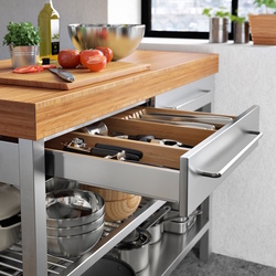 Insula bucatarie Ikea Rimforsa 120x63.5x92 (Inox/Bambus) Thumb