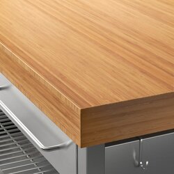 Insula bucatarie Ikea Rimforsa 120x63.5x92 (Inox/Bambus) Thumb