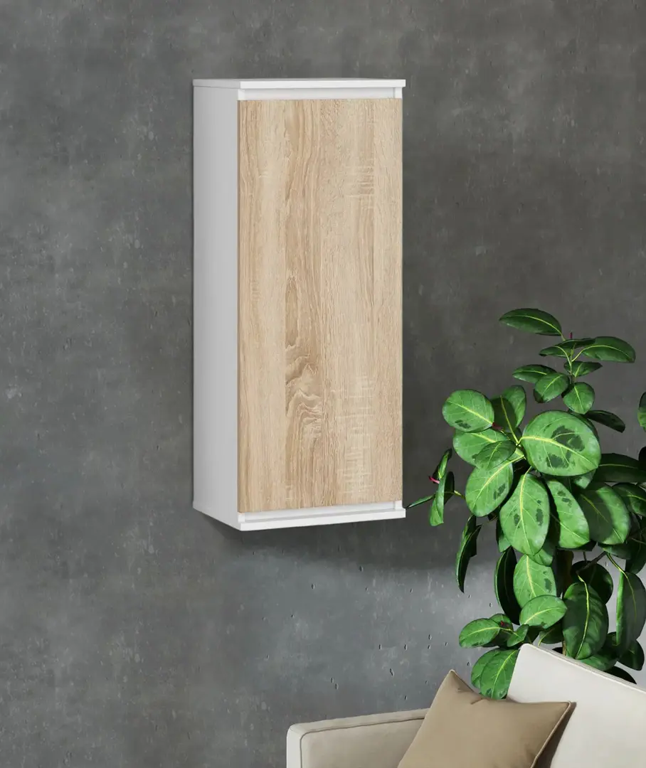 Dulap suspendat Akord W40 (White/Sonoma Oak)