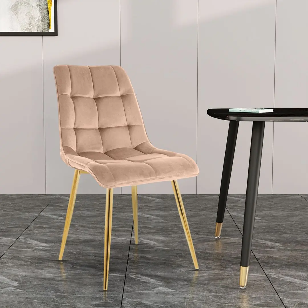 Scaun Signal Chic Velvet (Beige/Golden)