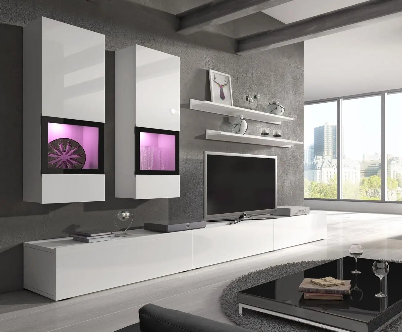 Living Helvetia Baros №10 2.7m (White/White Gloss)