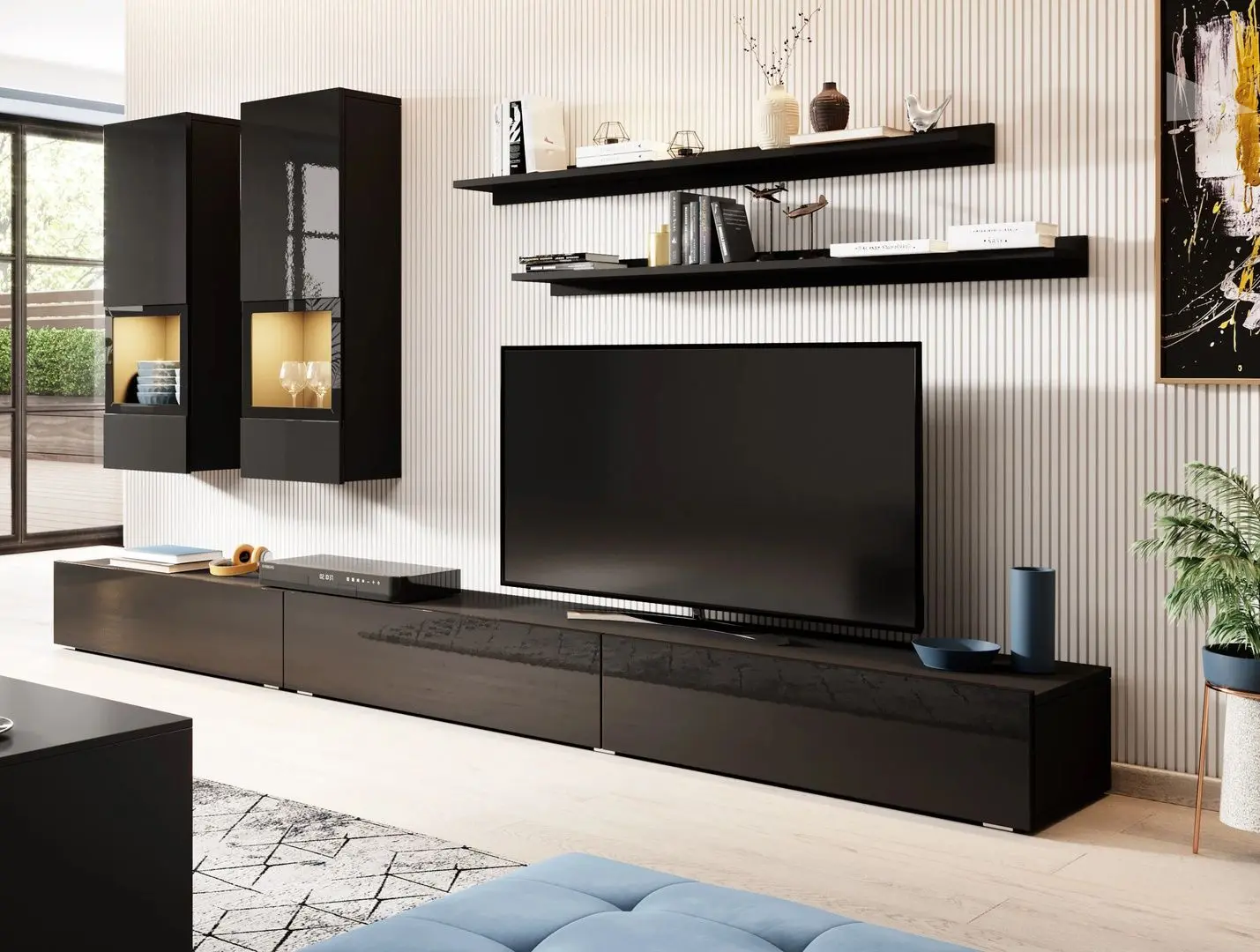 Living Helvetia Athens №10 2.7m (Black Matt/Black Gloss)