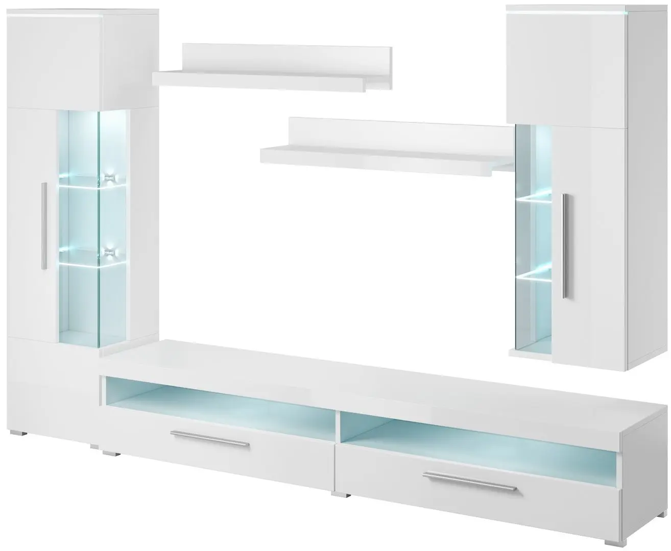 Living Helvetia India №10 2.45m (White/White Gloss)