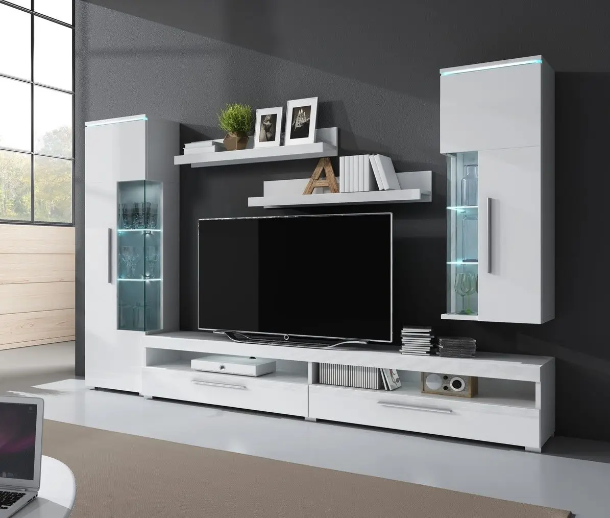 Living Helvetia India №10 2.45m (White/White Gloss)