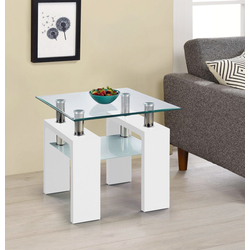 Masa pentru reviste Halmar Diana H patrata (White Lacquered)