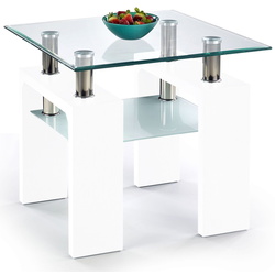 Masa pentru reviste Halmar Diana H patrata (White Lacquered) Thumb
