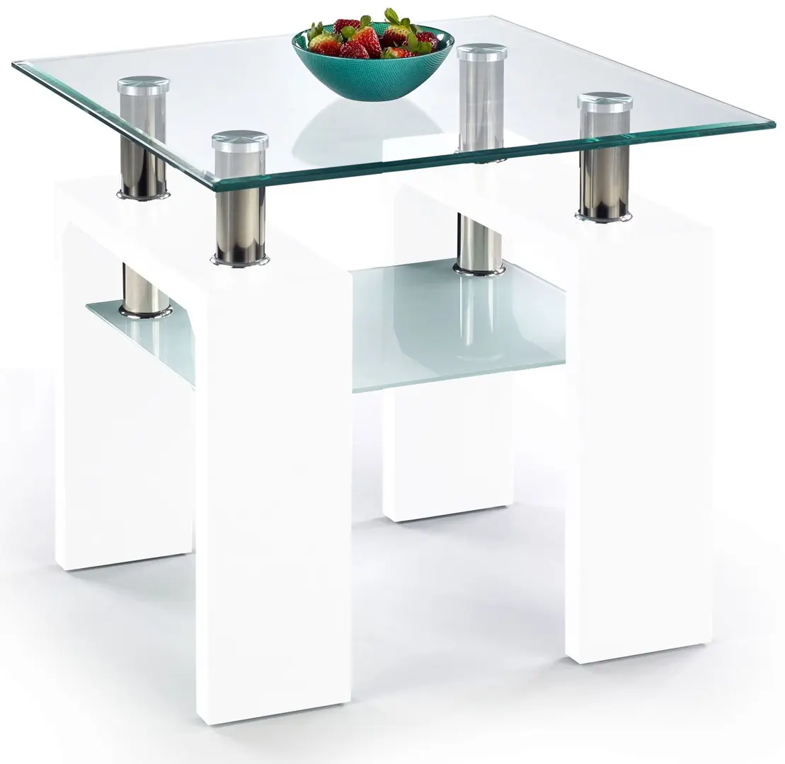 Masa pentru reviste Halmar Diana H patrata (White Lacquered)