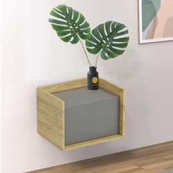 Dulap Halmar Mobius 1D suspendat/mic (Hickory Natural/Gray Dusty)