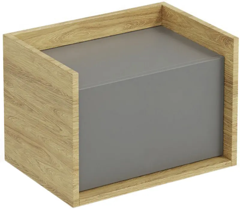 Dulap Halmar Mobius 1D suspendat/mic (Hickory Natural/Gray Dusty)