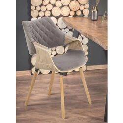 Scaun Halmar K396 (Light Oak/Gray)