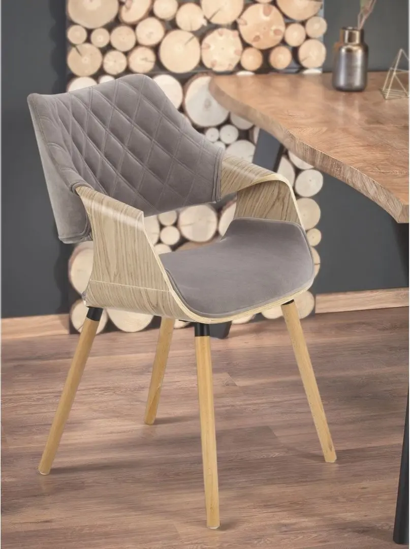 Scaun Halmar K396 (Light Oak/Gray)