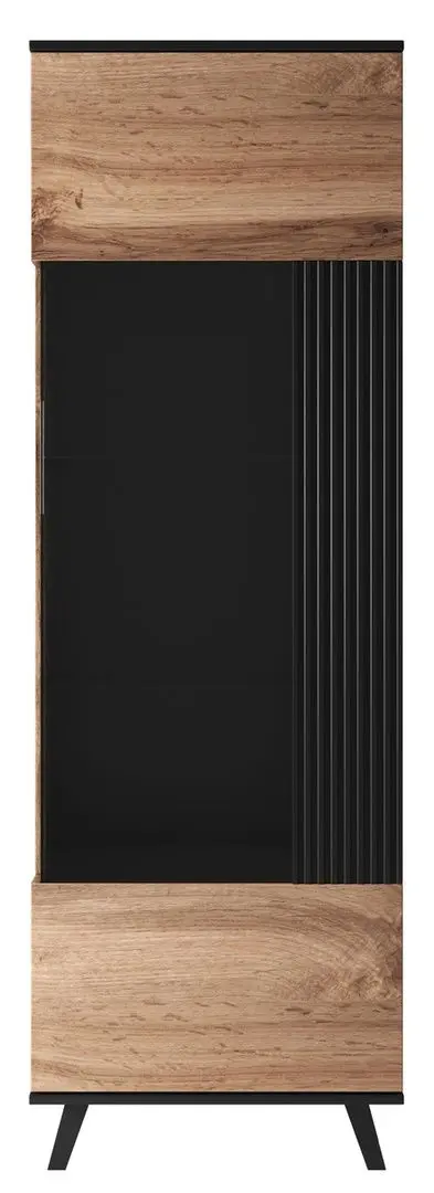 Vitrina Halmar Random W-1 (Wotan Oak/Black)