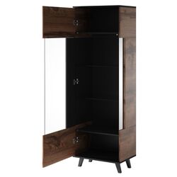 Vitrina Halmar Random W-1 (Wotan Oak/Black) Thumb