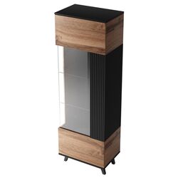 Vitrina Halmar Random W-1 (Wotan Oak/Black) Thumb