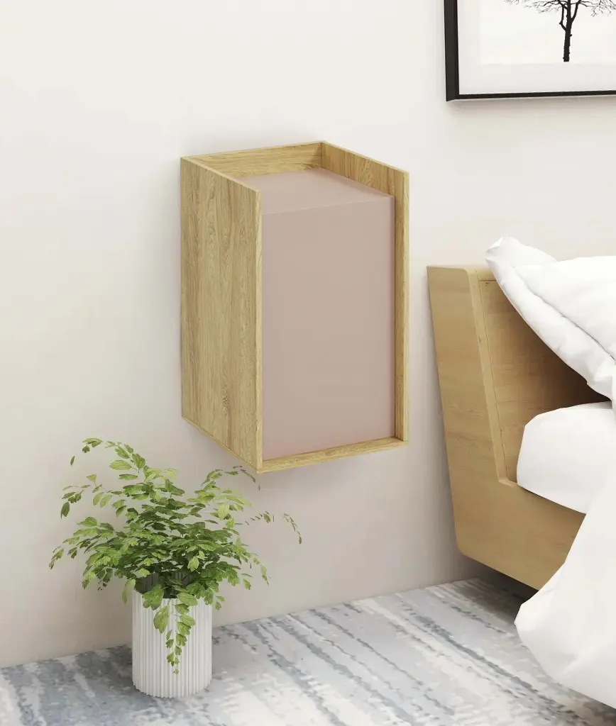 Dulap Halmar Mobius 1D suspendat (Hickory Natural/Antique Rose)