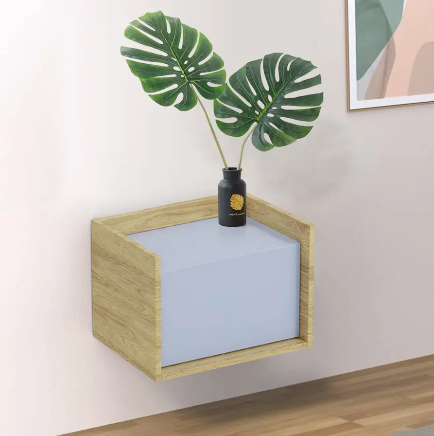 Dulap Halmar Mobius 1D suspendat/mic (Hickory Natural/Blue Horizon)