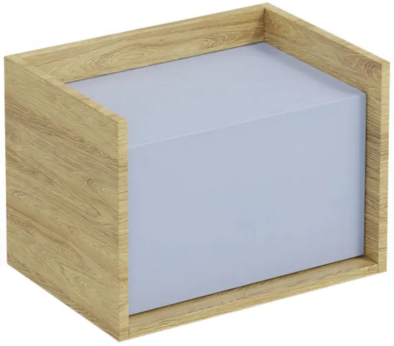 Dulap Halmar Mobius 1D suspendat/mic (Hickory Natural/Blue Horizon)