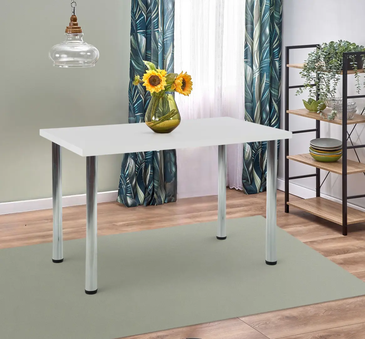 Стол Halmar Modex 120cm (White/Chrome)