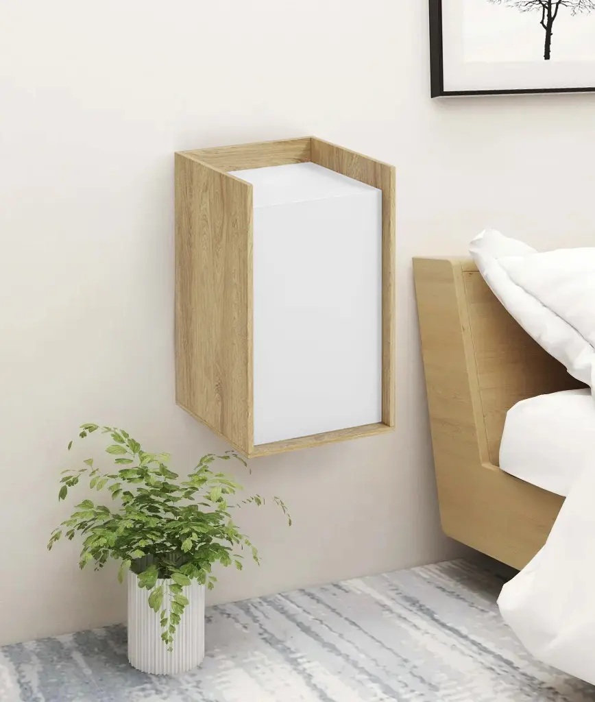 Dulap Halmar Mobius 1D suspendat (Hickory Natural/Alpine White)