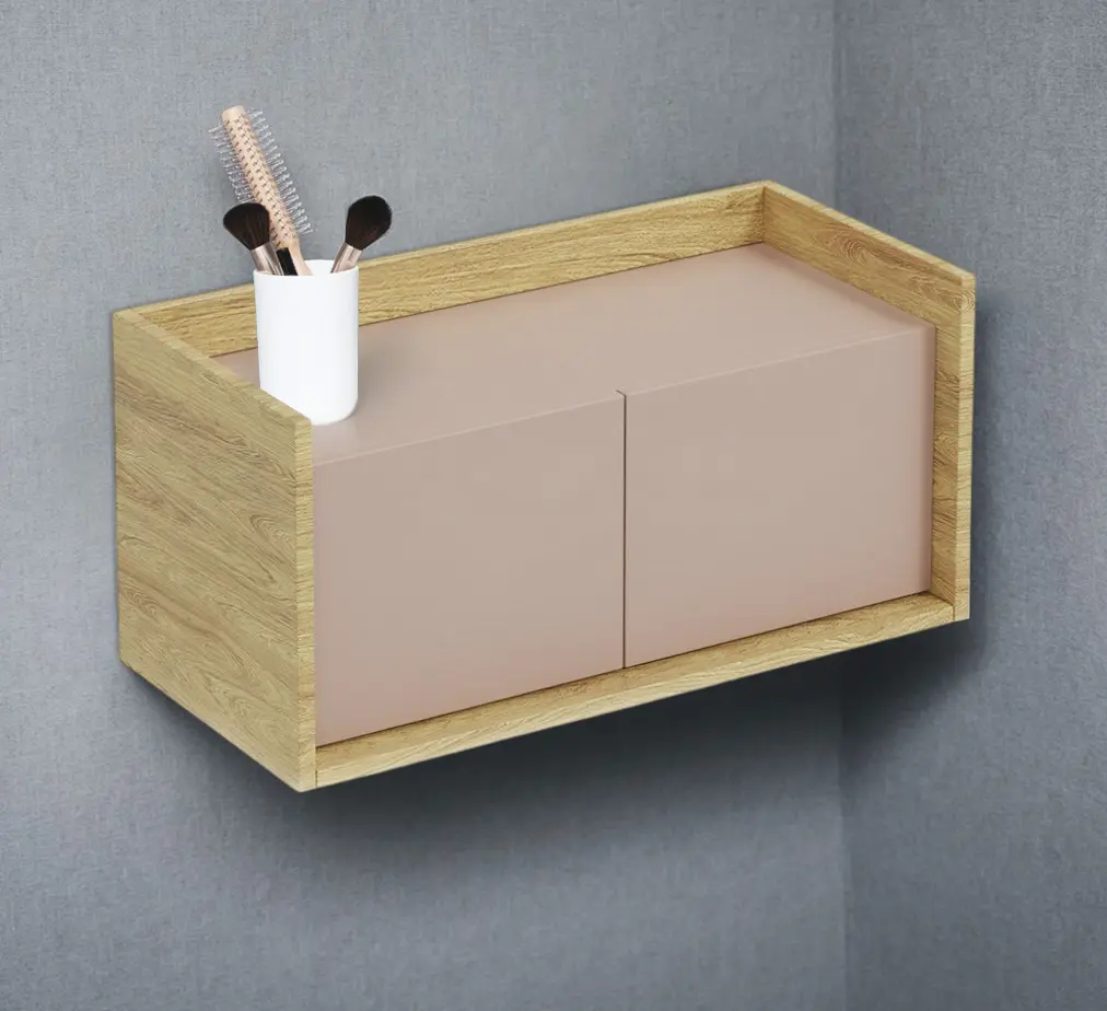 Dulap Halmar Mobius 2D suspendat/mic (Hickory Natural/Antique Rose)