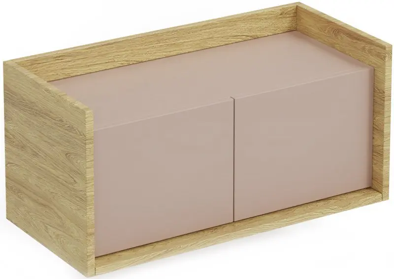 Dulap Halmar Mobius 2D suspendat/mic (Hickory Natural/Antique Rose)