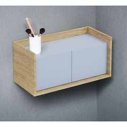 Dulap Halmar Mobius 2D suspendat/mic (Hickory Natural/Blue Horizon)