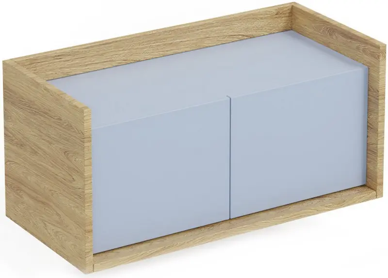 Dulap Halmar Mobius 2D suspendat/mic (Hickory Natural/Blue Horizon)