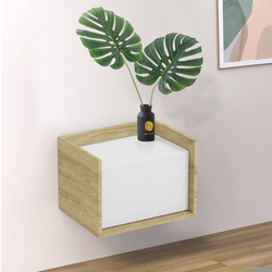 Dulap Halmar Mobius 1D suspendat/mic (Hickory Natural/Alpine White)