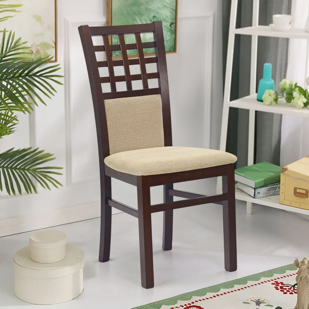 Scaun Halmar Gerard 3 (Walnut Dark/Beige)
