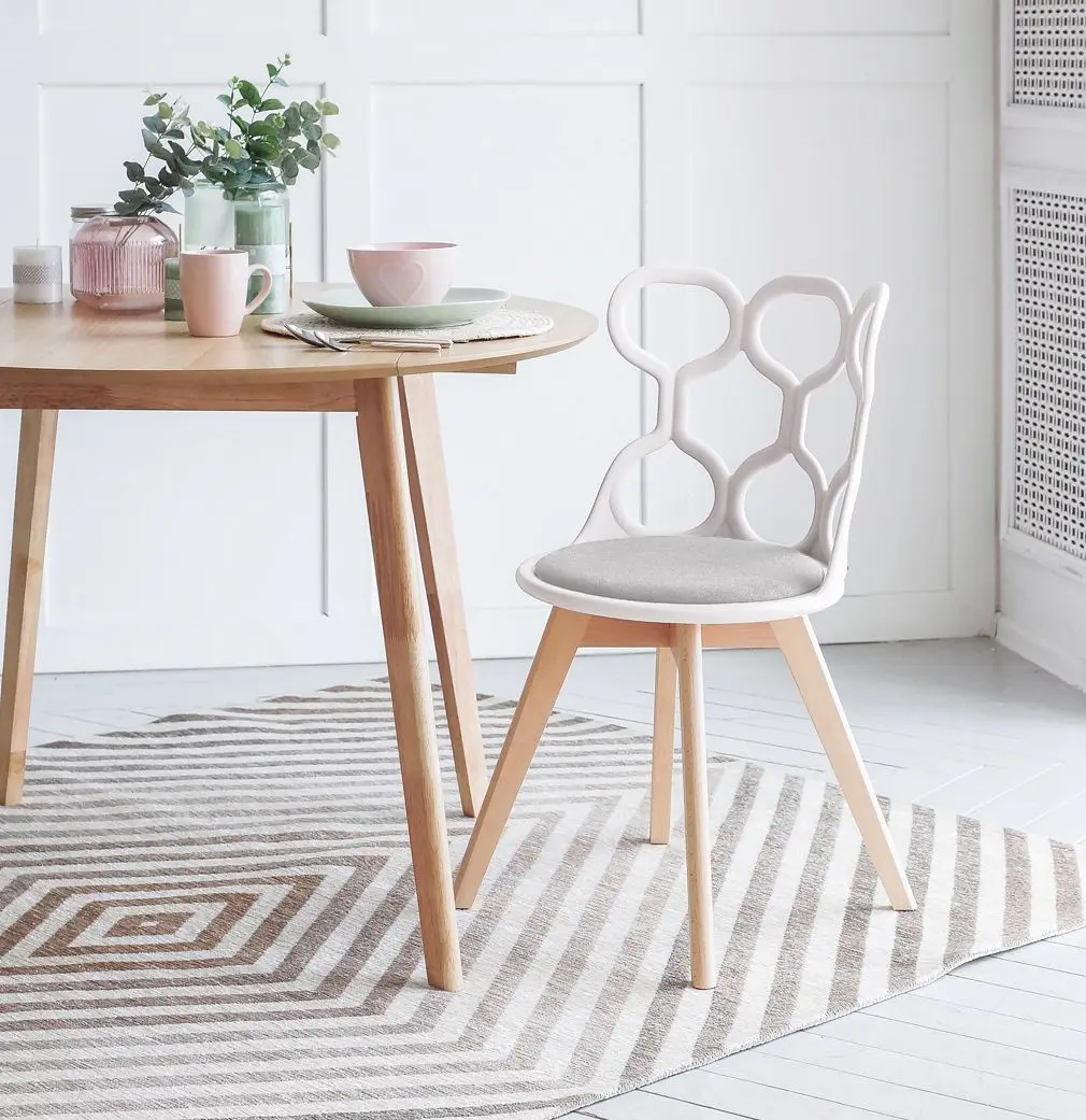 Scaun Halmar K308 (White/Gray/Natural)