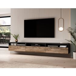 Tumba pentru TV Helvetia Baros №40 3D (Satin Walnut/Touchwood)