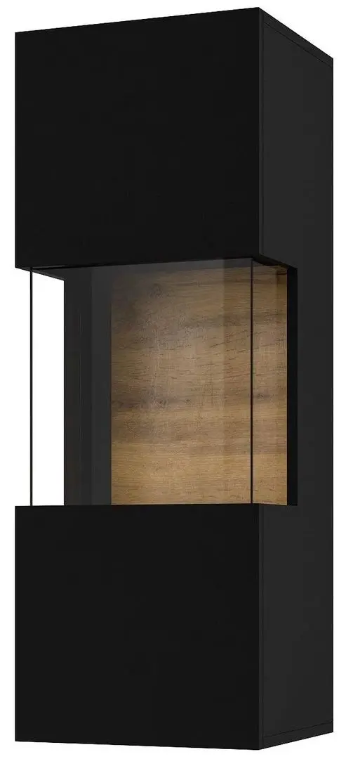 Vitrina suspendata Helvetia Ava №07 1D (Black/Wotan Oak)