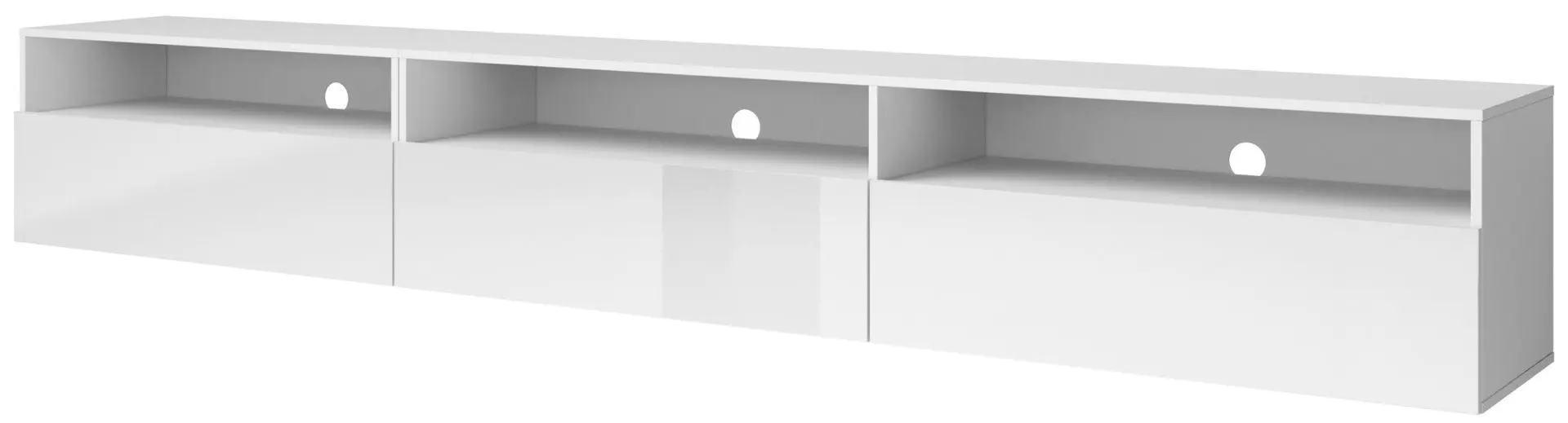 Tumba pentru TV Helvetia Baros №40 3D (White/White Gloss)