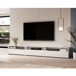Tumba pentru TV Helvetia Baros №40 3D (White/White Gloss) Thumb