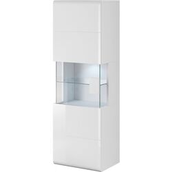 Витрина навесная Helvetia Toledo №07 1D (White/White Gloss) Thumb