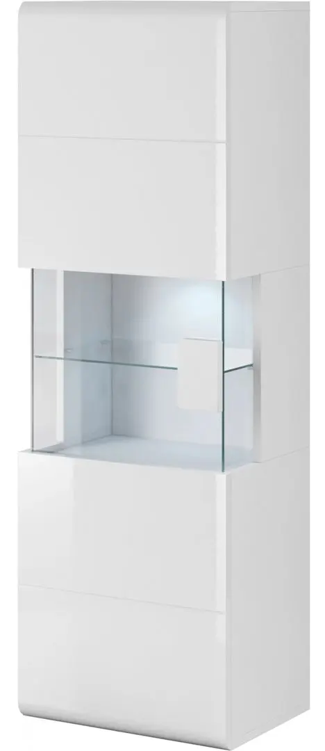 Витрина навесная Helvetia Toledo №07 1D (White/White Gloss)