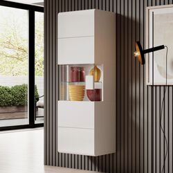 Витрина навесная Helvetia Toledo №07 1D (White/White Gloss)