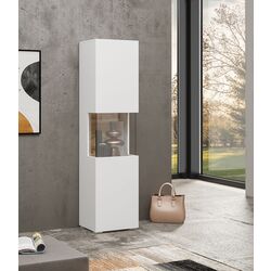 Penal-vitrina Helvetia Ava №05 1D (White/Wotan Oak)