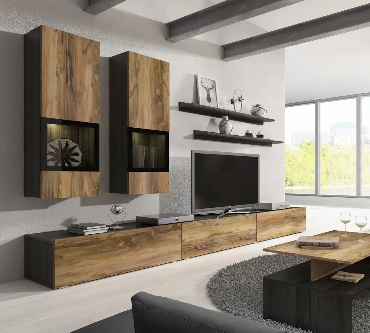 Living Helvetia Baros №10 2.7m (Satin Walnut/Touchwood)