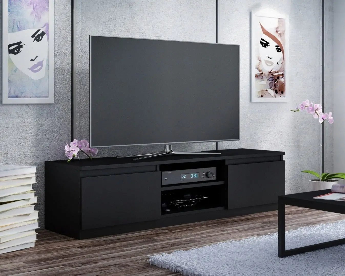 Тумба РТВ TopEshop Malwa RTV 120cм (Black)