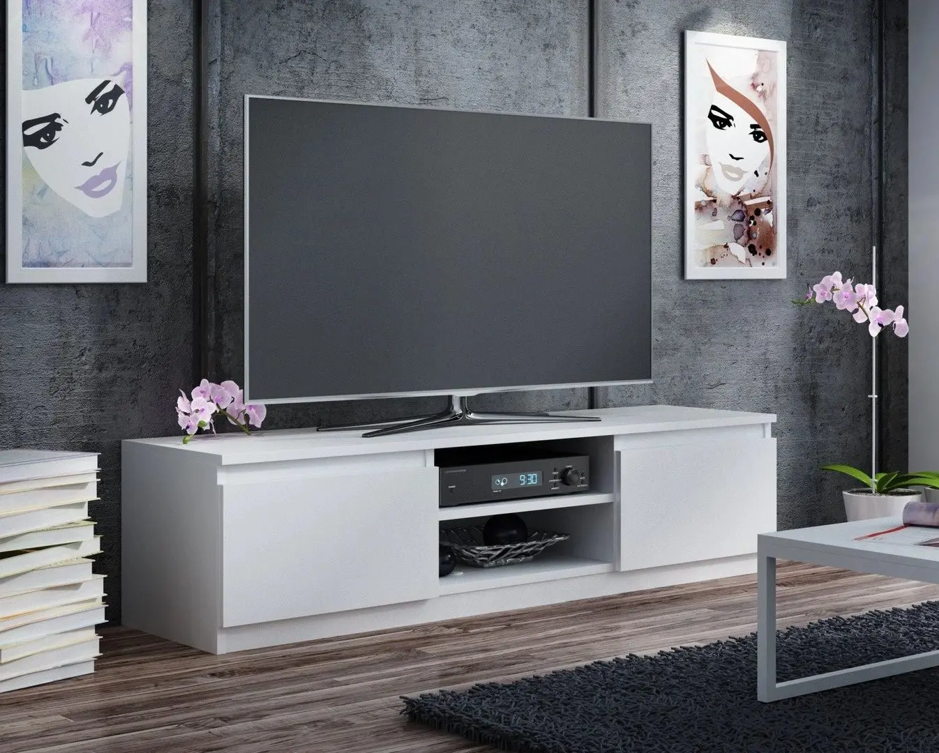 Tumba pentru TV TopEshop Malwa RTV 140cm (White)