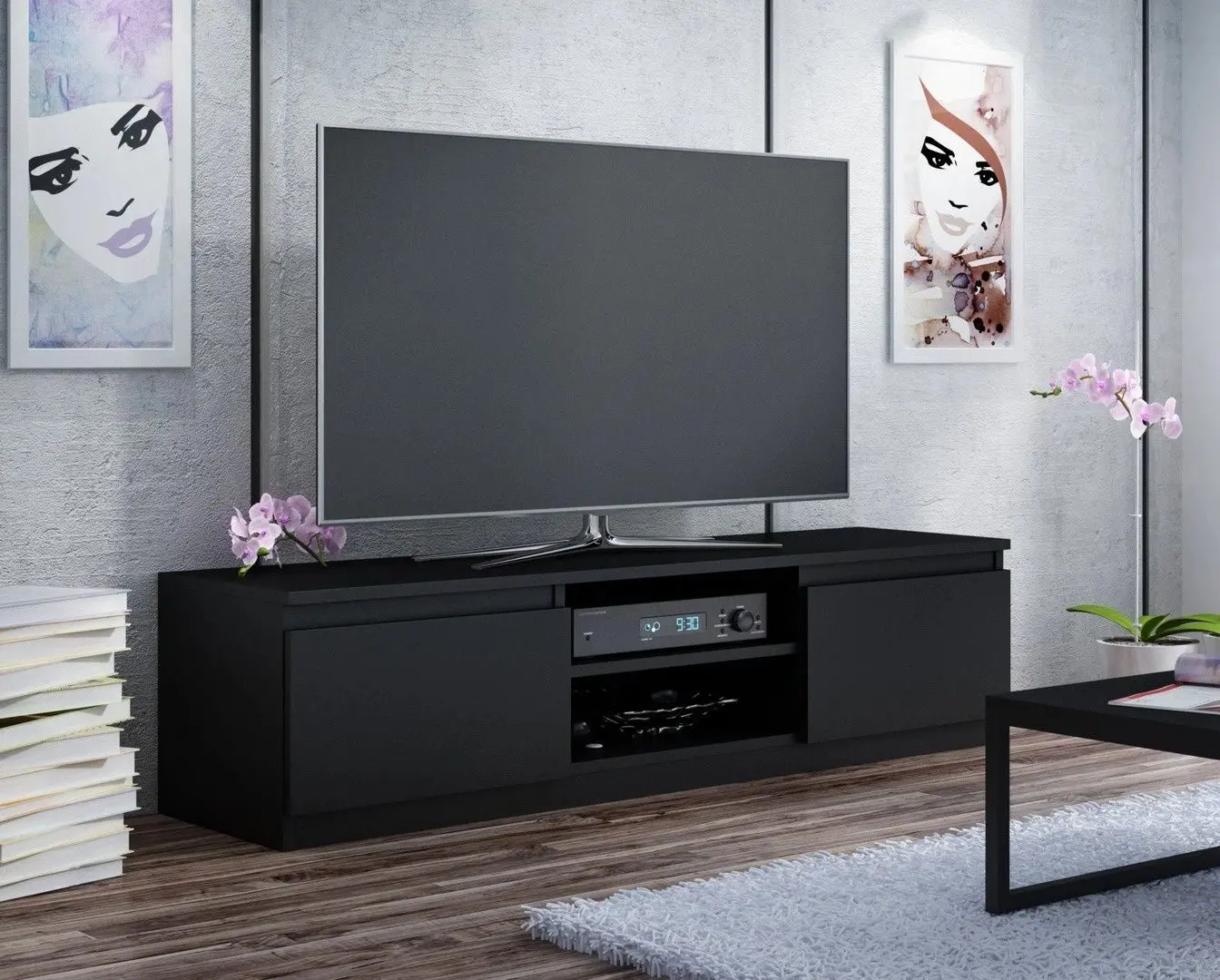 Tumba pentru TV TopEshop Malwa RTV 140cm (Black)