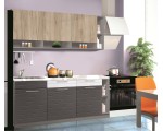 Bucatarie Modern Monro 2.0m (Grey Craft Oak/White Gloss/Asphalt)